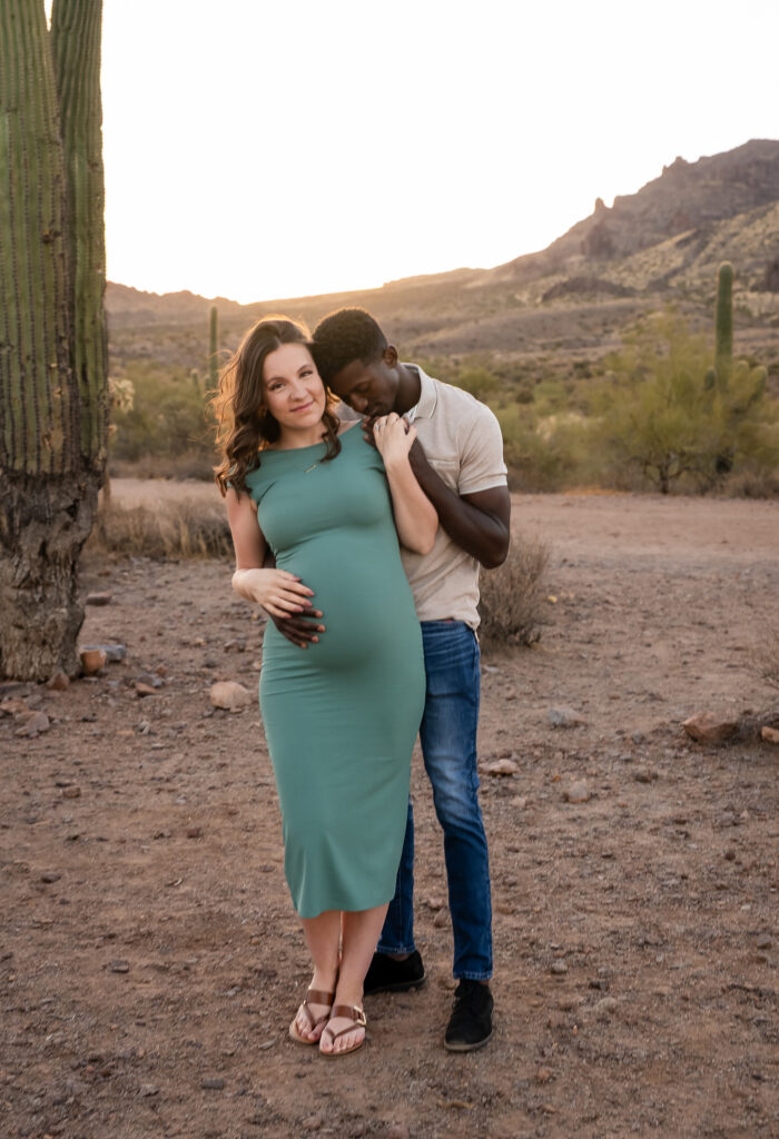 Desert maternity photoshoot at Superstition Mountains