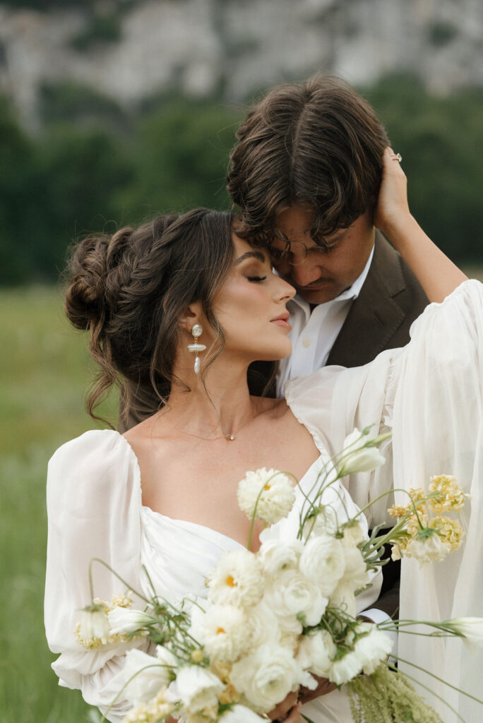 Intimate close-up of couple during their Yosemite elopement, captured by Honey I Do