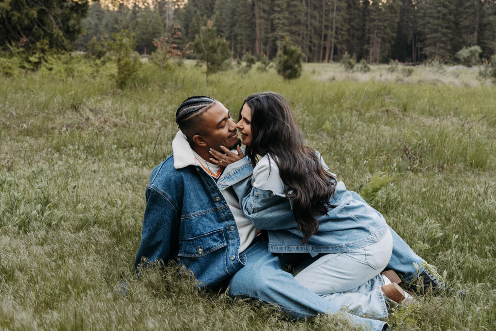 Romantic engagement portraits captured at Yosemite National Park