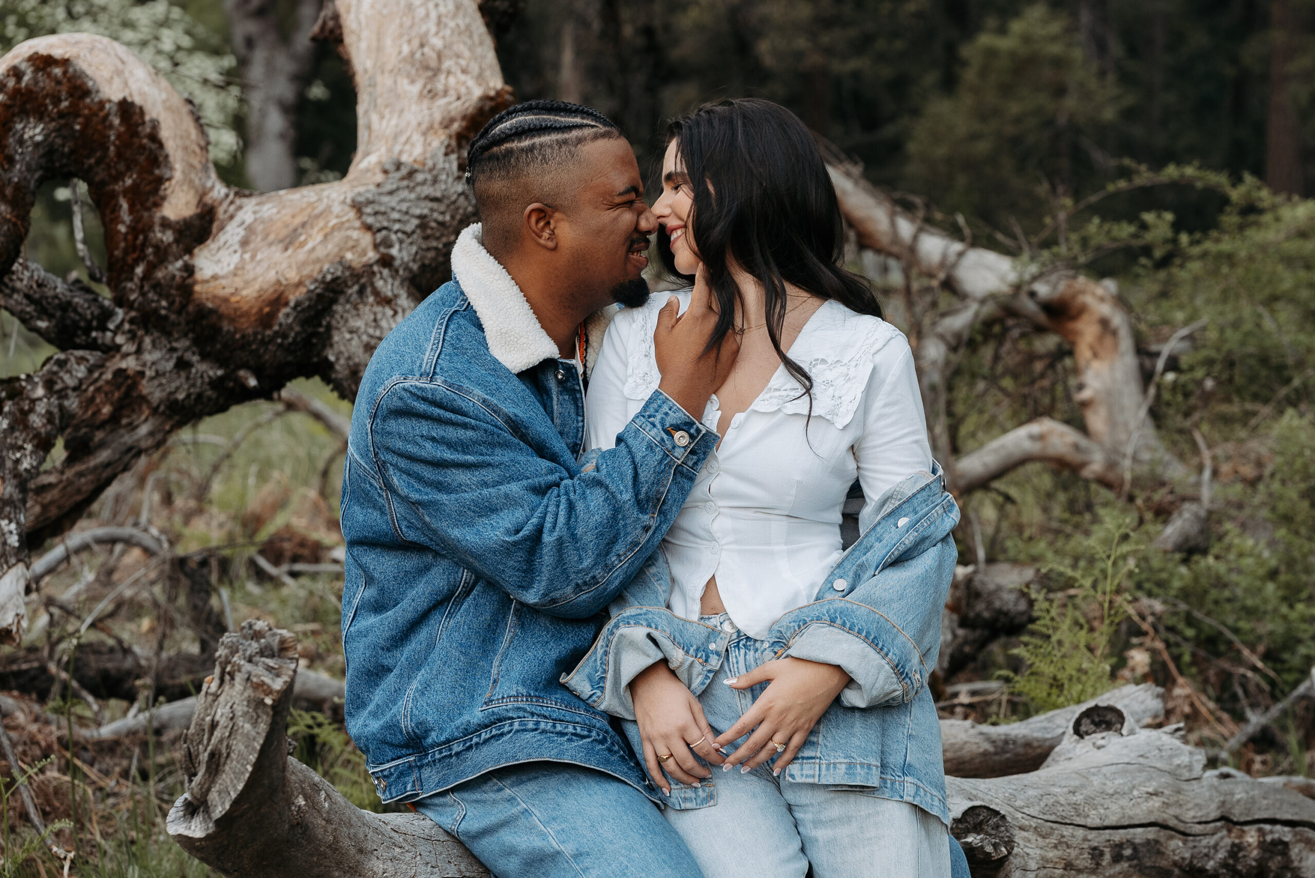 Romantic engagement portraits captured at Yosemite National Park