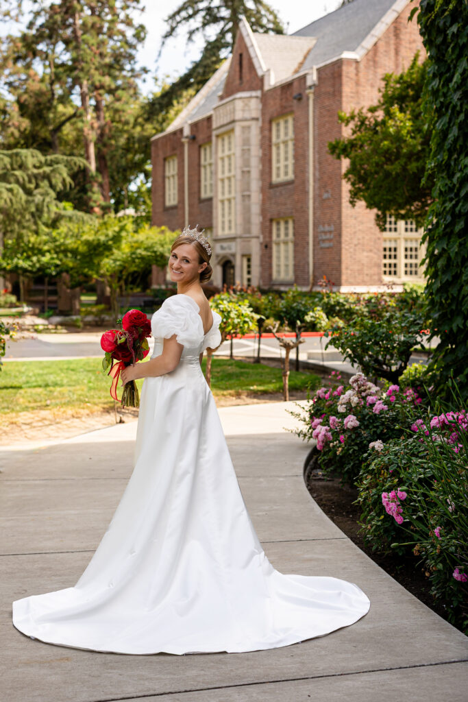 Bride captured in a timeless, cinematic wedding portrait